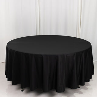 Enhance Your Table Presentation with High-Quality Black Scuba Round Tablecloth