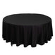 Black Premium Scuba Round Tablecloth, Wrinkle Free Seamless Polyester Tablecloth 108inch