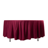 Burgundy Premium Scuba Wrinkle Free Round Tablecloth, Seamless Scuba Polyester Tablecloth