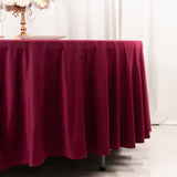 Burgundy Premium Scuba Wrinkle Free Round Tablecloth, Seamless Scuba Polyester Tablecloth