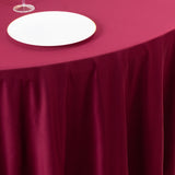 Burgundy Premium Scuba Wrinkle Free Round Tablecloth, Seamless Scuba Polyester Tablecloth