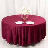 Burgundy Premium Scuba Wrinkle Free Round Tablecloth, Seamless Scuba Polyester Tablecloth