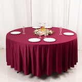 Burgundy Premium Scuba Wrinkle Free Round Tablecloth, Seamless Scuba Polyester Tablecloth