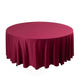108" Burgundy Premium Scuba Round Tablecloth, Wrinkle Free Polyester Tablecloth