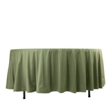 Dusty Sage Green Premium Scuba Wrinkle Free Round Tablecloth, Seamless Scuba Polyester Tablecloth