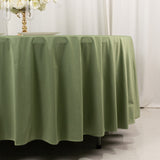 Dusty Sage Green Premium Scuba Wrinkle Free Round Tablecloth, Seamless Scuba Polyester Tablecloth