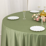 Dusty Sage Green Premium Scuba Wrinkle Free Round Tablecloth, Seamless Scuba Polyester Tablecloth