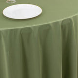 Dusty Sage Green Premium Scuba Wrinkle Free Round Tablecloth, Seamless Scuba Polyester Tablecloth