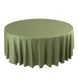 108" Dusty Sage Green Premium Scuba Round Tablecloth, Wrinkle Free Polyester Tablecloth