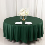 Hunter Emerald Green Premium Scuba Wrinkle Free Round Tablecloth, Seamless Scuba Polyester Tableclot