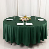 Hunter Emerald Green Premium Scuba Wrinkle Free Round Tablecloth, Seamless Scuba Polyester Tableclot