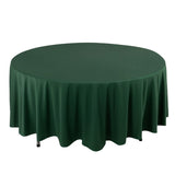 Green round tablecloth for elegant dining setups