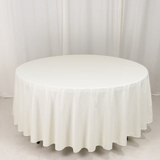 Spruce Up Your Dining Experience with Ivory Premium Scuba Round Tablecloth