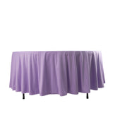 108inch Lavender Lilac Premium Scuba Round Tablecloth, Wrinkle Free Seamless Polyester Tablecloth