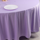 108inch Lavender Lilac Premium Scuba Round Tablecloth, Wrinkle Free Seamless Polyester