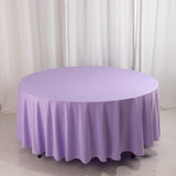 108" Lavender Lilac Premium Scuba Round Tablecloth, Wrinkle Free Polyester Tablecloth