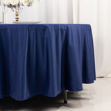 Navy Blue Premium Scuba Wrinkle Free Round Tablecloth, Seamless Scuba Polyester Tablecloth