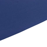 Navy Blue Premium Scuba Wrinkle Free Round Tablecloth, Seamless Scuba Polyester Tablecloth