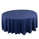 Navy Blue Premium Scuba Wrinkle Free Round Tablecloth, Seamless Scuba Polyester Tablecloth