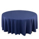 108" Navy Blue Premium Scuba Round Tablecloth, Wrinkle Free Polyester Tablecloth