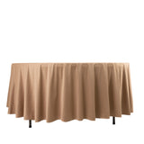 Nude Premium Scuba Round Tablecloth, Wrinkle Free Polyester Seamless Tablecloth