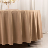 Nude Premium Scuba Round Tablecloth, Wrinkle Free Polyester Seamless Tablecloth