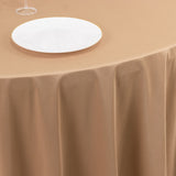 Nude Premium Scuba Round Tablecloth, Wrinkle Free Polyester Seamless Tablecloth