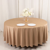 Nude Premium Scuba Round Tablecloth, Wrinkle Free Polyester Seamless Tablecloth