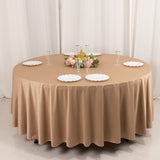 Nude Premium Scuba Round Tablecloth, Wrinkle Free Polyester Seamless Tablecloth