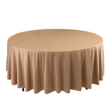 Nude Premium Scuba Round Tablecloth, Wrinkle Free Polyester Seamless Tablecloth