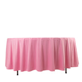 Pink Premium Scuba Wrinkle Free Round Tablecloth, Seamless Scuba Polyester Tablecloth