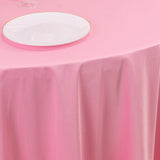 Pink Premium Scuba Wrinkle Free Round Tablecloth, Seamless Scuba Polyester Tablecloth