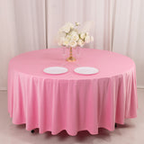 Pink Premium Scuba Wrinkle Free Round Tablecloth, Seamless Scuba Polyester Tablecloth