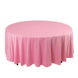 Pink Premium Scuba Wrinkle Free Round Tablecloth, Seamless Scuba Polyester Tablecloth