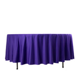 Purple Premium Scuba Wrinkle Free Round Tablecloth, Seamless Scuba Polyester Tablecloth