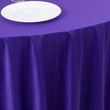 Purple Premium Scuba Wrinkle Free Round Tablecloth, Seamless Scuba Polyester Tablecloth