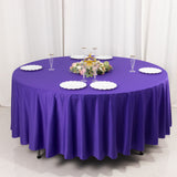 Purple Premium Scuba Wrinkle Free Round Tablecloth, Seamless Scuba Polyester Tablecloth