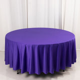 Purple Premium Scuba Wrinkle Free Round Tablecloth, Seamless Scuba Polyester Tablecloth