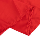 Red Premium Scuba Round Tablecloth, Wrinkle Free Polyester Seamless Tablecloth