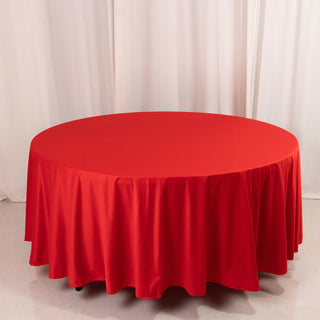 <h3 style="margin-left:0px;"><strong>Premium 108" Round Red Scuba Tablecloth</strong>