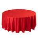 108" Red Premium Scuba Round Tablecloth, Wrinkle Free Polyester Tablecloth