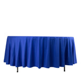 Royal Blue Premium Scuba Wrinkle Free Round Tablecloth, Seamless Scuba Polyester Tablecloth