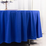 Royal Blue Premium Scuba Wrinkle Free Round Tablecloth, Seamless Scuba Polyester Tablecloth