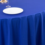 Royal Blue Premium Scuba Wrinkle Free Round Tablecloth, Seamless Scuba Polyester Tablecloth