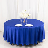 Royal Blue Premium Scuba Wrinkle Free Round Tablecloth, Seamless Scuba Polyester Tablecloth