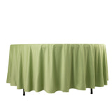  Sage Green Premium Scuba Wrinkle Free Round Tablecloth, Seamless Scuba Polyester Tablecloth