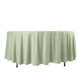 108\" Sage Green Premium Scuba Round Tablecloth, Wrinkle Free Polyester Tablecloth