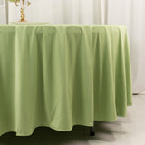  Sage Green Premium Scuba Wrinkle Free Round Tablecloth, Seamless Scuba Polyester Tablecloth