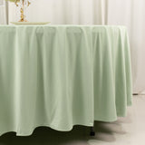 108\" Sage Green Premium Scuba Round Tablecloth, Wrinkle Free Polyester Tablecloth
