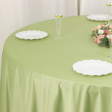  Sage Green Premium Scuba Wrinkle Free Round Tablecloth, Seamless Scuba Polyester Tablecloth